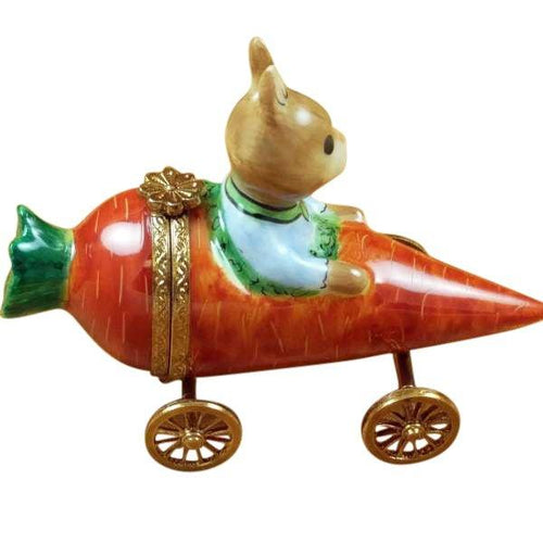 Rabbit in Carrot Car Limoges Box - Limoges Box Boutique