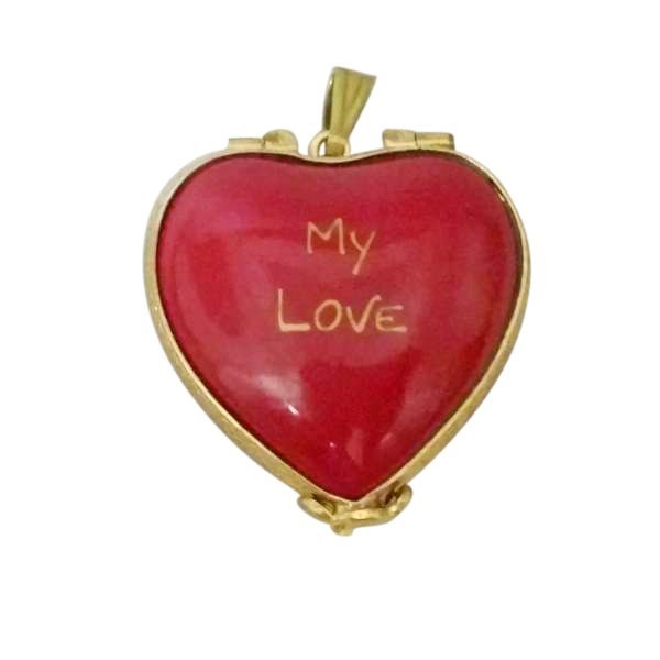 Red MY LOVE Heart with Pendant