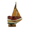 Sailboat with Brass Sails and Stand with Removable Anchor