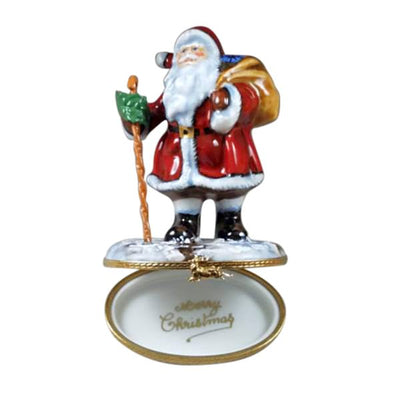 Hand-painted-Santa-Claus-figurine-with-a-cane