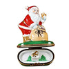 Santa with Gift Bag Limoges Box - Limoges Box Boutique