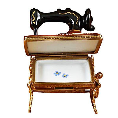 Sewing Machine on Stand Limoges Box - Limoges Box Boutique