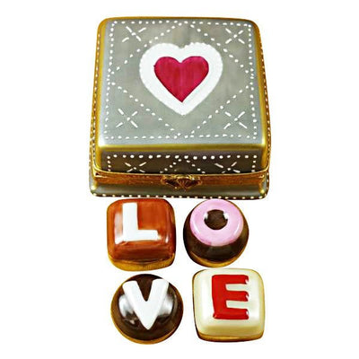 Square Box with Love Truffles