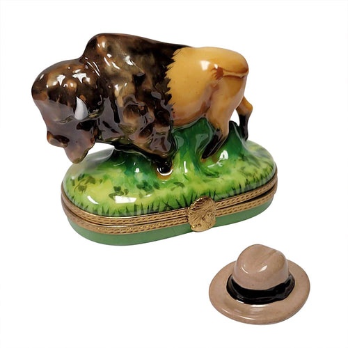 Standing Buffalo with Removable Cowboy Hat
