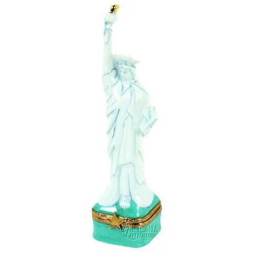 Beautiful and iconic Statue of Liberty monument standing tall in New York Harbor
