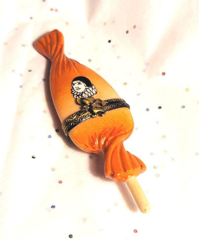 Sweet Candy Lollipop Orange Wrapping