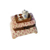 Tea for Two on Ottomon Stool Porcelain Limoges Trinket Box - Limoges Box Boutique