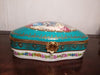Serenade Woman Teal Chest Jewelry Box - Rare