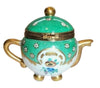 Teapot Green Boule Limoges Box Figurine - Limoges Box Boutique