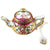 Teapot with Flowers & Maroon Scales