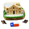The Alamo with Cannons and Texas Flag