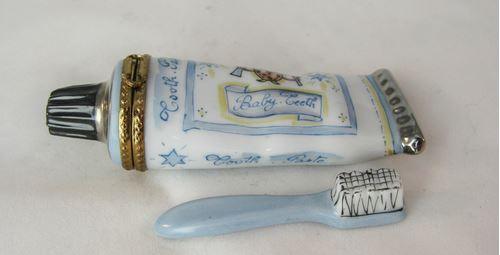 ToothPaste Baby Tooth Limoges Box Figurine - Limoges Box Boutique