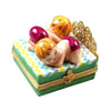 Twin Girls On Bed Limoges Box - Limoges Box Boutique