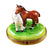 Two Horses on Small Oval