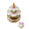 Two Layer Cake With Removable Porcelain Present