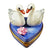 Two Swans on Heart Limoges Trinket Box - Limoges Box Boutique