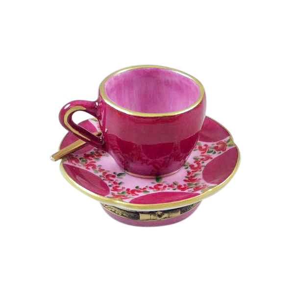 Valentine's LOVE Tea Cup with Spoon and Heart Sugar Cube