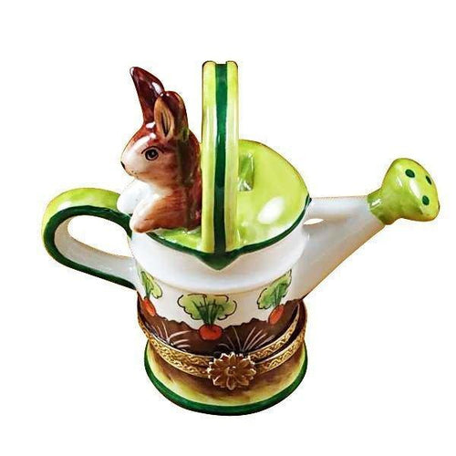 Watering Can with Rabbit Limoges Box - Limoges Box Boutique