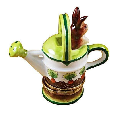 Watering Can with Rabbit Limoges Box - Limoges Box Boutique