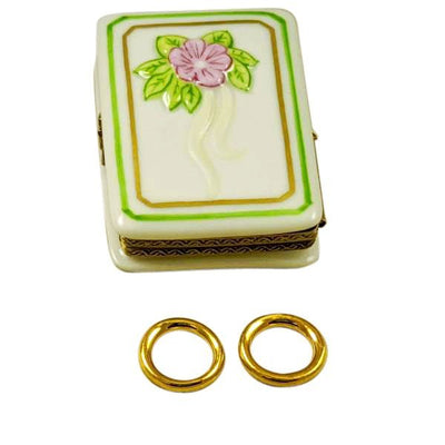 Wedding Book With 2 Removable Gold Rings