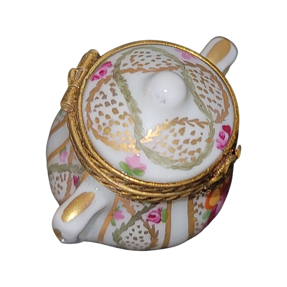 White Pot Canister Urn Tea Chest Porcelain Limoges Trinket Box - Limoges Box Boutique