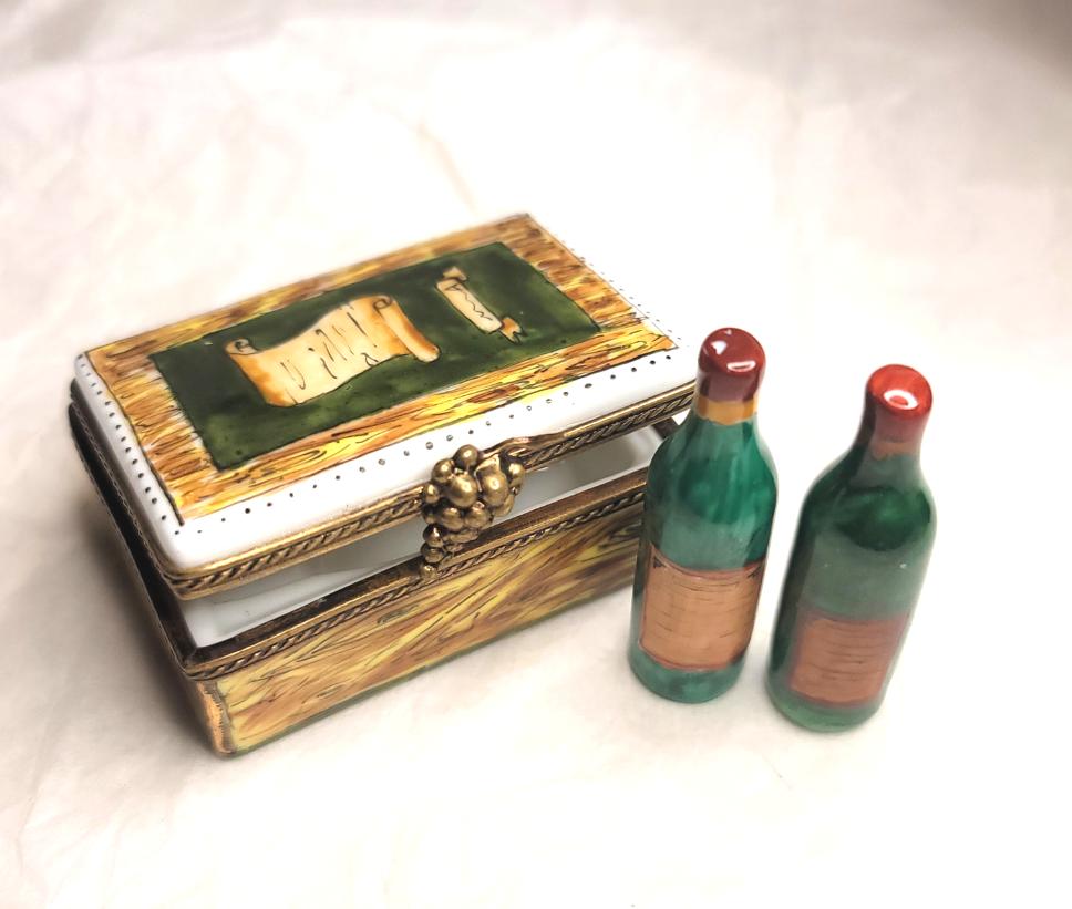 Rare Retired Wine Crate with 2 Bottles
