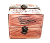 Handcrafted wooden wine crate with 6 exquisite wine bottles