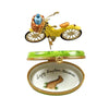 Yellow Beach Cruiser with Brass Sunglasses Limoges Box - Limoges Box Boutique