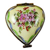 Handcrafted ceramic heart dish in vibrant yellow and green with a removable heart insert