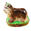 Yorkshire Terrier Green Base Limoges Box - Limoges Box Boutique