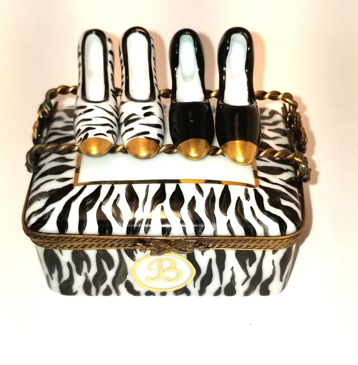 Zebra Shoe Box w Two Pairs of Shoes No. 1 of 750